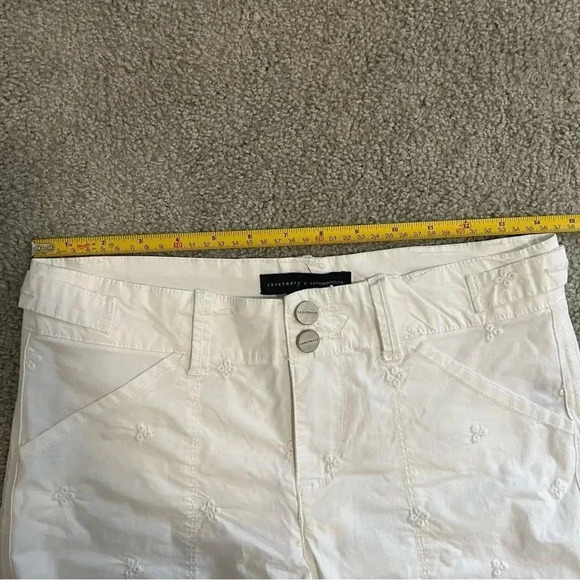 Anthropologie Sanctuary  White Terrain Cropped Cargo Utility Pant Eyelet Detail - Picture 14 of 16